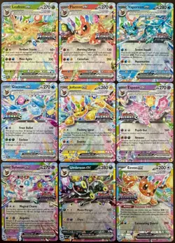 Prismatic Evolutions Eeveelutions Complete Set Stamped EX Promo Card Lot 9/9 - Image 1