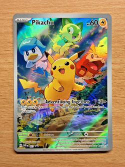 Pikachu 027 Sv: Scarlet & Violet Promo Cards Holo Near Mint Unsealed - Image 1