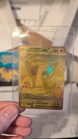 Mega Charizard X ex 130 Hyper Rare Phantasmal Flames Pokemon Card Has Scratches! - Image 1
