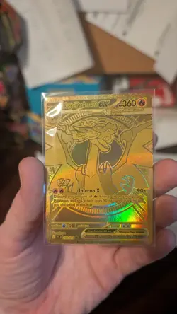 Mega Charizard X ex 130 Hyper Rare Phantasmal Flames Pokemon Card Has Scratches! - Image 3