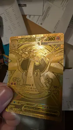 Mega Charizard X ex 130 Hyper Rare Phantasmal Flames Pokemon Card Has Scratches! - Image 5