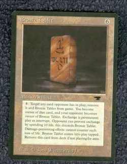 BRONZE TABLET rare 1994 ANTIQUITIES Magic the Gathering Unplayed NM - Image 1