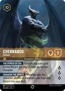 [1x] Chernabog - Evildoer - 205/204 - Enchanted - Holofoil - Near Mint - Into th - Image 1