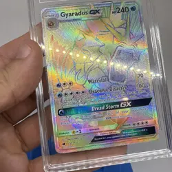 TAG 8.5 Gyarados GX Crimson Invasion Secret Rare Rainbow Pokemon 2017 - Image 5