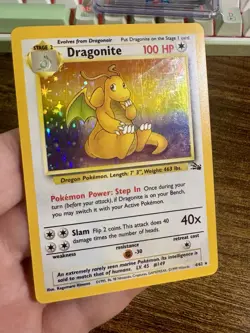 Pokemon Dragonite 4/62 Fossil Holo LP/NM - Image 1