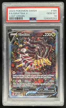 2022 Pokemon SWSH Lost Origin Giratina V #186/196 PSA 10 GEM MINT - Image 1