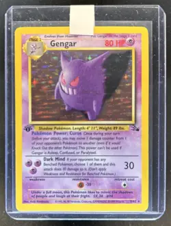 1999 Pokemon Fossil 1st Edition Gengar #5/62 - Image 1