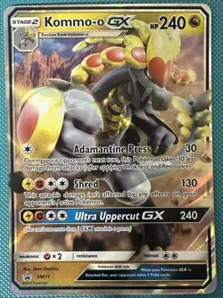 Pokemon Kommo-o GX SM71 SM Promo Holo Eng 240HP Stage 2 2017 - Image 1
