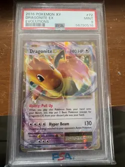 Dragonite EX 2016 Pokemon XY Evolutions #72 PSA 9 English - Image 1