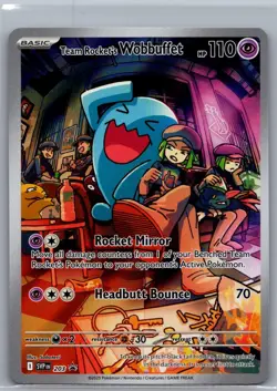Team Rocket's Wobbuffet 203 Holo Promo Scarlet & Violet Promo Pokemon Near Mint - Image 1