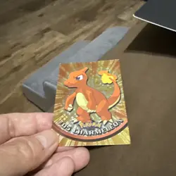 1999 Topps Pokemon TV #5 Charmeleon Card Black Logo halo - Image 1