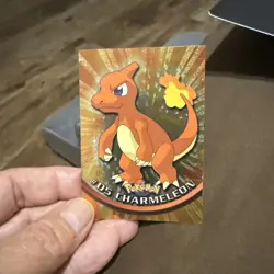 1999 Topps Pokemon TV #5 Charmeleon Card Black Logo halo - Image 2