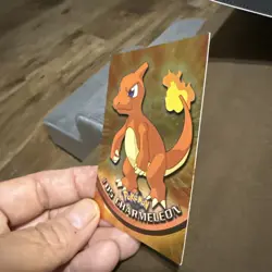 1999 Topps Pokemon TV #5 Charmeleon Card Black Logo halo - Image 3