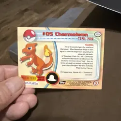 1999 Topps Pokemon TV #5 Charmeleon Card Black Logo halo - Image 5