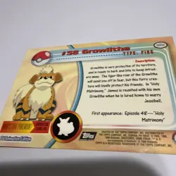 1999 Topps Series 1 Pokemon Growlithe #58. Halo - Image 5