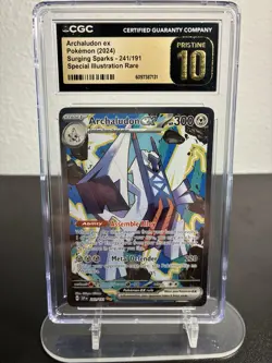 CGC Pristine 10 Archaludon ex 241/191 Sv08 Surging Sparks SIR Holo Eng 2024 - Image 1