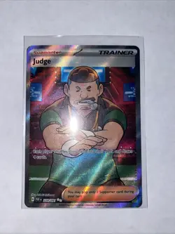 Judge 228/091 Paldean Fates Ultra Rare Full Art Trainer Pokemon - Image 1