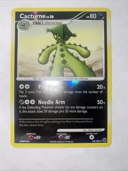 2008 Pokemon Cacturne Great Encounters U Reverse Holo 34/106 - Image 1