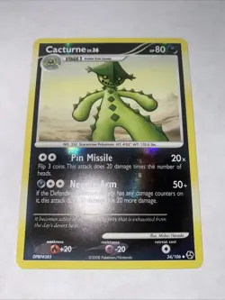 2008 Pokemon Cacturne Great Encounters U Reverse Holo 34/106 - Image 2