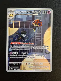 Pokemon TCG Team Rockets Orbeetle 198/182 Destined Rivals Illustration Rare - Image 1