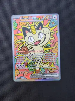 Pokemon Meowth ex 121/088 ENGLISH Perfect Order SIR 🔥PACK FRESH NM 🔥 - Image 1