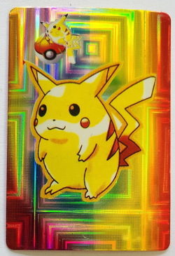 Pikachu Sticker Pokemon Vending Holo Prism 1998 Bandai Animi Collecti Vtg - Image 1