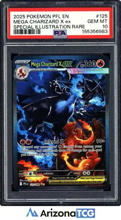 Pokemon 2025 Mega Charizard X ex 125/094 SIR Phantasmal Flames GEM MINT PSA 10 - Image 1