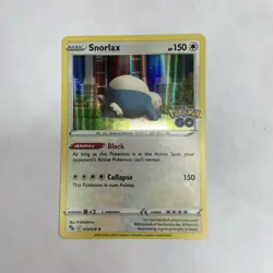 Snorlax 055/078 Holo Rare Pokemon GO Pokemon Near Mint - Image 1