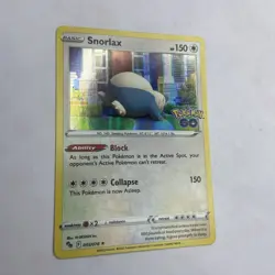 Snorlax 055/078 Holo Rare Pokemon GO Pokemon Near Mint - Image 2