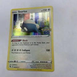 Snorlax 055/078 Holo Rare Pokemon GO Pokemon Near Mint - Image 3