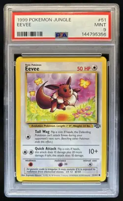 1999 Pokemon Jungle Eevee #51/64 PSA 9 - Image 1