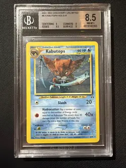 Pokemon Kabutops Neo Discovery Holo 6/75 Unlimited Rare BGS 8.5 SWIRL - Image 1