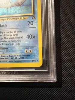 Pokemon Kabutops Neo Discovery Holo 6/75 Unlimited Rare BGS 8.5 SWIRL - Image 4