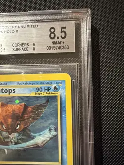 Pokemon Kabutops Neo Discovery Holo 6/75 Unlimited Rare BGS 8.5 SWIRL - Image 5