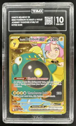 2025 Pokemon Journey Together Iono's Bellibolt ex #188/159 TAG 10 - Image 1