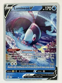 Lumineon V 040/172 World Championships 2023 Deck Promo Card Pokemon TCG NM - Image 1