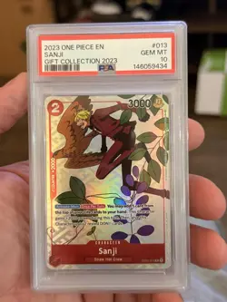 2023 ONE PIECE GIFT COLLECTION #013 SANJI PROMO ALT ART PSA 10 - Image 3
