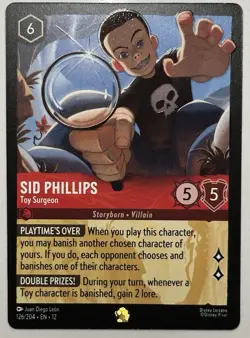 Disney Lorcana | Wilds Unknown | Legendary COLD FOIL | Sid Phillips Toy Surgeon - Image 1