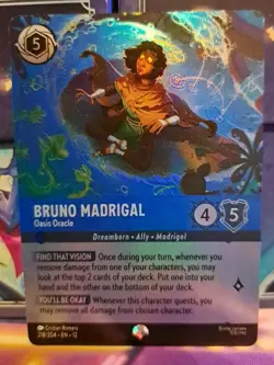 Bruno Madrigal - Oasis Oracle - 218/204 - Epic Disney Lorcana Wilds Unknown - Image 1