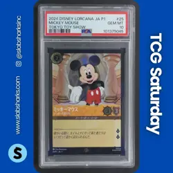 2024 DISNEY LORCANA JP P1 TOKYO TOY SHOW PROMO #25 MICKEY MOUSE PSA 10 - Image 1
