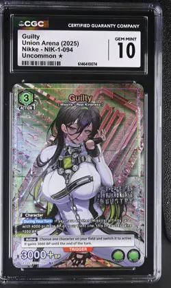 Union Arena GRADED Guilty 094 Nikke U⭐ 10 CGC ENGLISH - Image 1