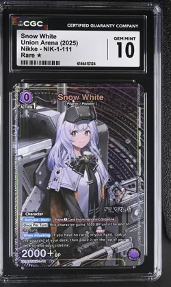 Union Arena GRADED Snow White 111 Nikke R⭐ 10 CGC ENGLISH - Image 1