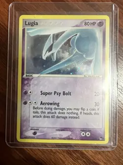 Lugia 2/17 - POP Series 5 Holo Rare ✨ Pokemon Card 2007 SWIRL next to foot. - Image 1