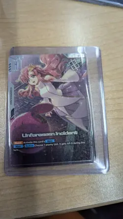 Gundam TCG, ST01-014, Command Unforeseen Incident C+ Alt Winner Prize Card - Image 1