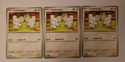3x McDonald's PROMO Pokemon TCG Card English Tandemaus 013/015 Playset Mint/NM - Image 1
