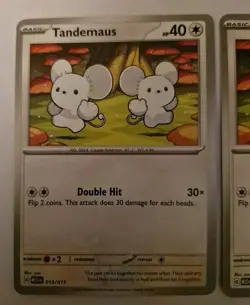 3x McDonald's PROMO Pokemon TCG Card English Tandemaus 013/015 Playset Mint/NM - Image 2