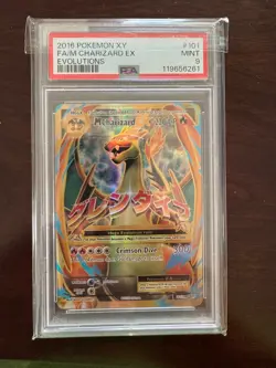 M Charizard Ex 101/108 (Full Art) Xy Evolutions PSA 9 Graded Pokemon Card - Image 1