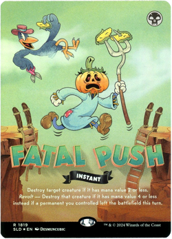 Fatal Push (Rainbow Foil) 1819 Secret Lair Twisted Toons NM/M MTG - Image 1