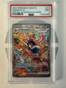 2024 POKEMON TWILIGHT MASQUERADE SPECIAL ILLUSTRATION RARE GRENINJA EX PSA 9 - Image 1