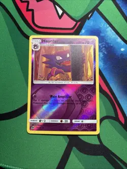 Haunter 37/111 S&M Crimson Invasion Pokemon TCG Reverse Holo LP - Image 1